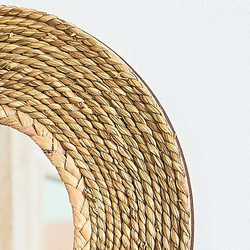 Lot 3 Miroirs En Jonc De Mer 25cm Fsc