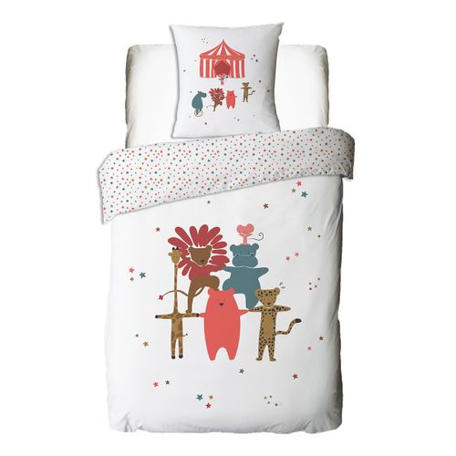 Parure De Lit Enfant Animaux Du Cirque 140x200cm