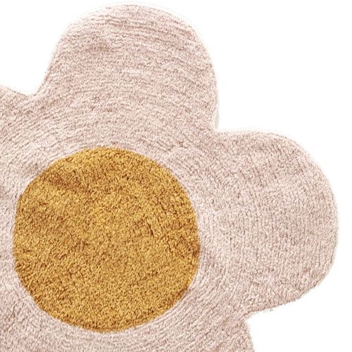 Tapis Marguerite Enfant En Coton Tufté 80x80cm