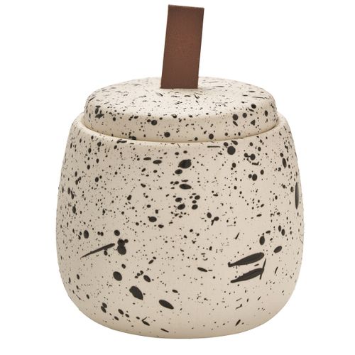 Set Salle De Bain Moucheté 5 Pièces Céramique Blanc