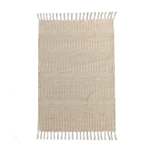Tapis Déco à Franges En Jute Et Coton