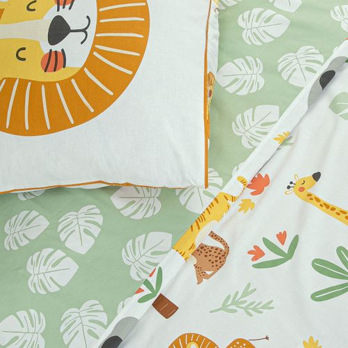 Parure De Lit Enfant Lion Réversible 140x200cm