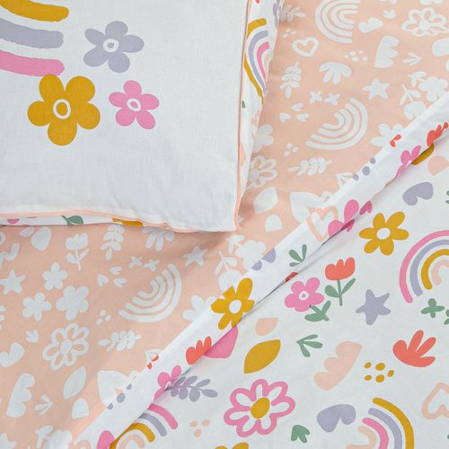 Parure De Lit Enfant Arc-en-ciel Réversible 140x200cm