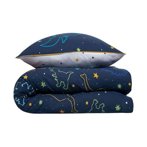 Parure De Lit Enfant Dinosaure Réversible 140x200cm