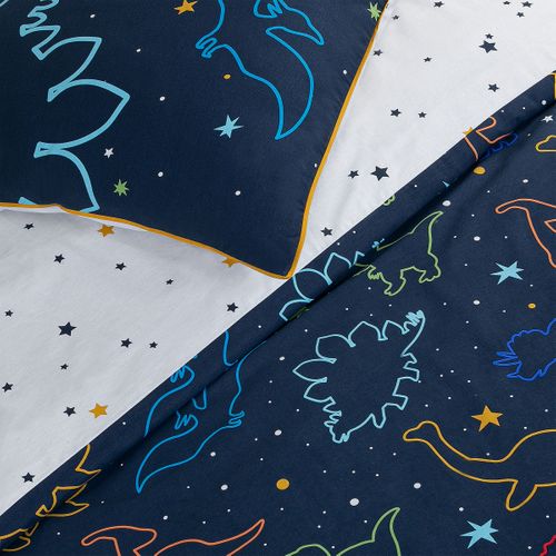 Parure De Lit Enfant Dinosaure Réversible 140x200cm