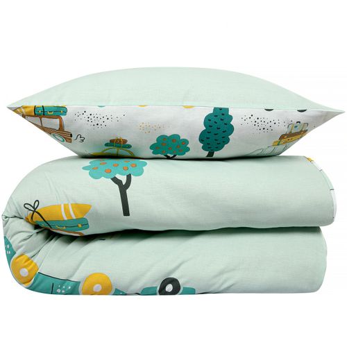 Parure De Lit Enfant Voiture Réversible 140x200cm