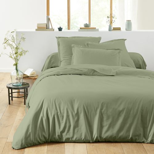 Housse De Couette En Coton Vert De Gris 240x220