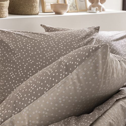 Parure De Lit Imprimée En Bambou Marron 240x220