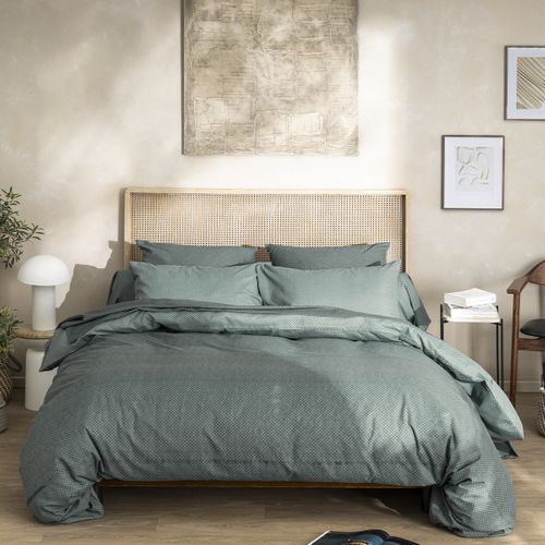 Housse De Couette En Microfibre Bleu 260x240cm