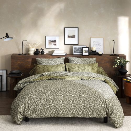 Parure De Lit En Lyocell Kaki 200x200cm