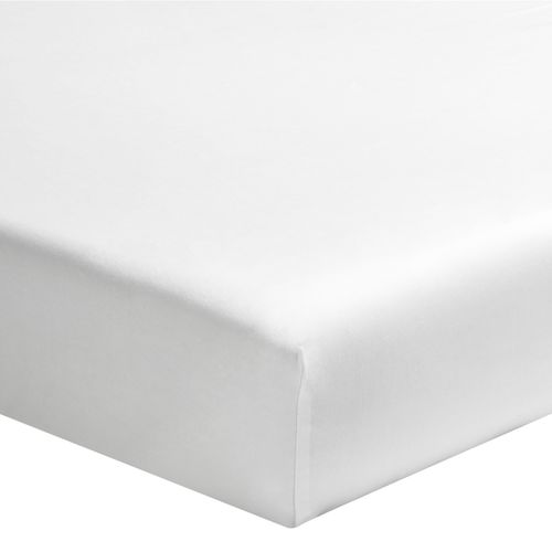 Drap Housse Uni En Coton Blanc 140x190