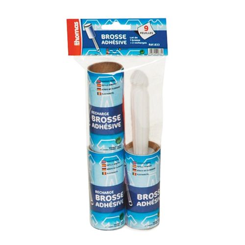 Brosse Adhésive Complète + 2 Recharges 9 Feuilles - 833