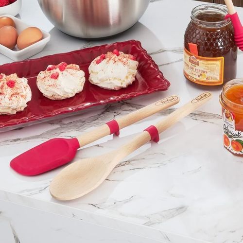 Ingenio Cuillère En Bois De Hêtre Et Silicone Platinium 32 Cm - K2300514