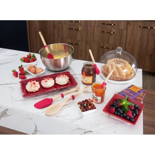 Ingenio Cuillère En Bois De Hêtre Et Silicone Platinium 32 Cm - K2300514