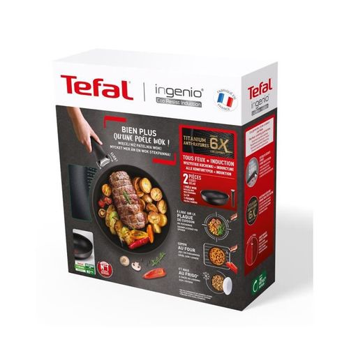 Poêle Wok Aluminium 26cm Noir - L3979302