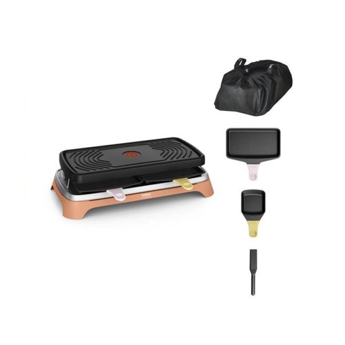 Machine à Raclette 4 coupelles XL, 8 coupelles classiques, 8 spatules - Re651jf0