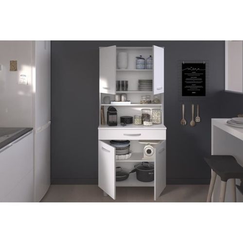 Ekipa Buffet De Cuisine Blanc Mat - L 80 Cm - Ready