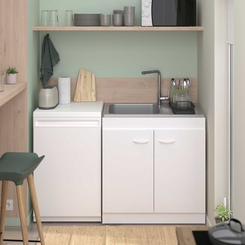 Armoire Basse Pour Évier Avec 2 Portes (80 Cm).