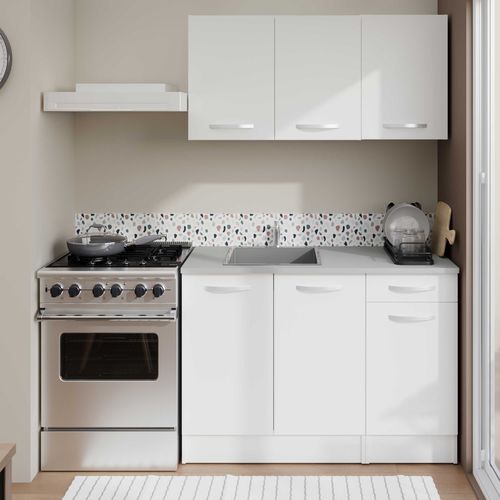 Meuble Haut 1 Porte + Tablette - Décor Blanc Mat - L 40 X P 36 X H 58 Cm - Oslo