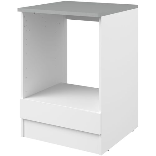 Meuble Bas Oke 60 Cm Pour Four Et Plaque De Cuisson - Blanc