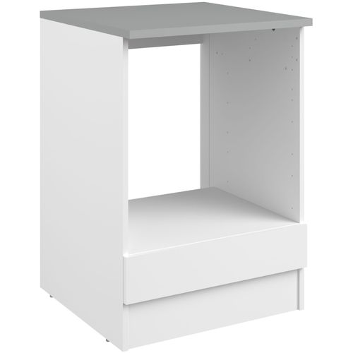 Meuble Bas Oke 60 Cm Pour Four Et Plaque De Cuisson - Blanc