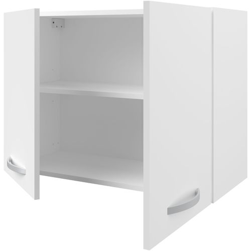 Oslo Meuble Haut 2 Portes - Blanc - L 80 X P 36 X H 58 Cm