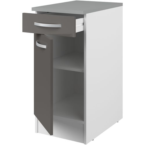 Meuble Bas Oke 40x60 Cm Avec Tiroir Et Porte - Gris