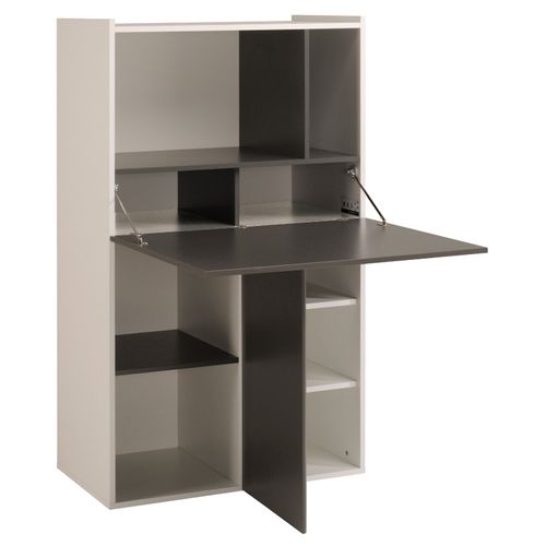 Buffet Flip 80cm 2 Portes - Gris/blanc