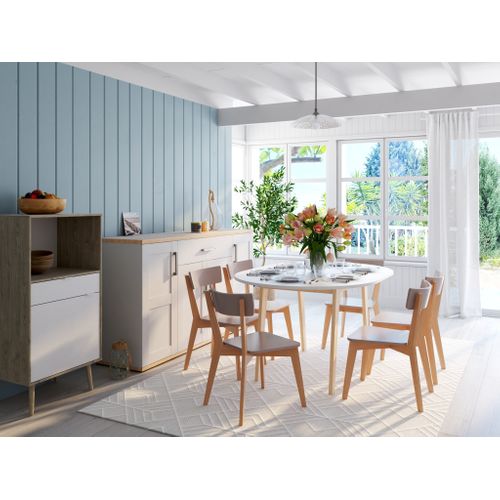 Desserte 1 porte 1 tiroir OLGA décor imitation chêne