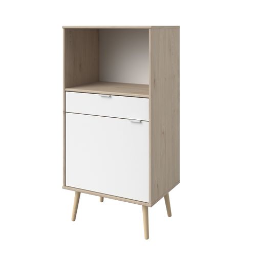 Desserte 1 porte 1 tiroir OLGA décor imitation chêne