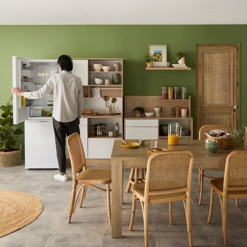 Buffet bas 1 porte 1 tiroir OLGA décor imitation chêne