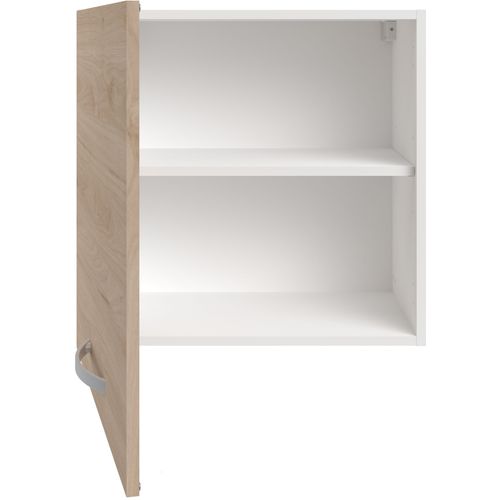 Meuble Haut 1 Porte - Décor Chêne Jackson - L 60 X P 36 X H 58 Cm - Oslo