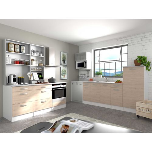 Meuble Bas Oke 60 Cm Pour Four Et Plaque De Cuisson - Chêne