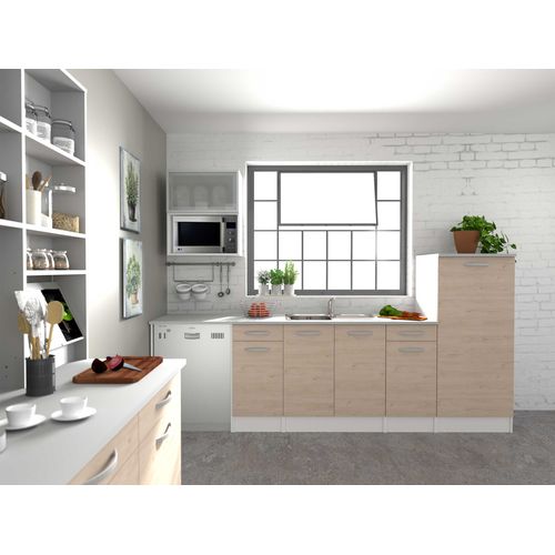 Meuble Bas Oke 60 Cm Pour Four Et Plaque De Cuisson - Chêne