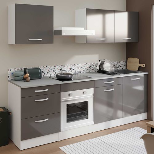 Meuble Bas Oke 60x60 Avec 3 Tiroirs - Gris