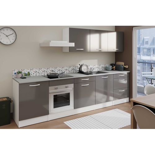 Meuble Bas Oke 60x60 Avec 3 Tiroirs - Gris