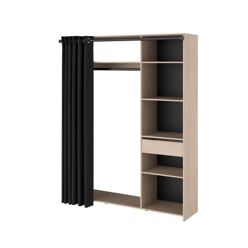 Kit dressing L 160 cm CELEST imitation chêne et noir