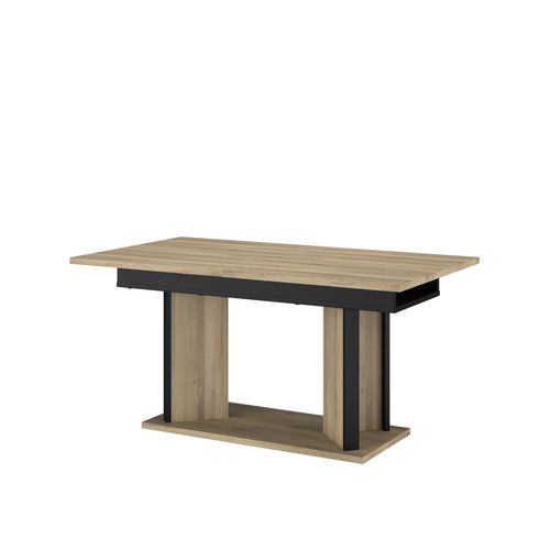 Table extensible L160-200 cm OSTARA imitation chêne et noir