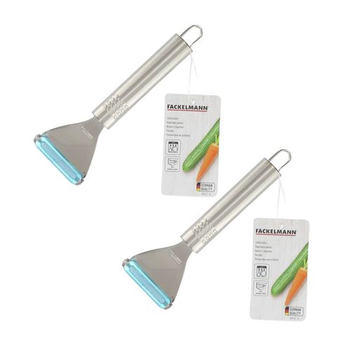 Lot De 2 Rasoirs à Légumes Inox 18 Cm Fackelmann Ovale