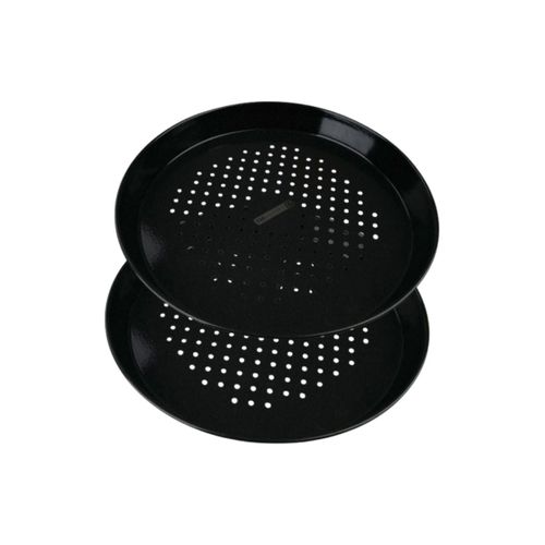 Lot De 2 Plaques à Pizza Perforées Rondes, Four Et Barbecue 32 Cm Barbecue