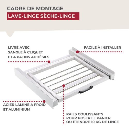 Kit De Superposition Lave-linge Sèche-linge Coulissant