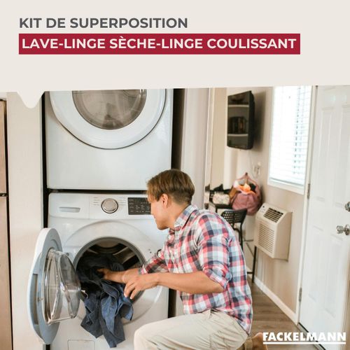 Kit De Superposition Lave-linge Sèche-linge Coulissant