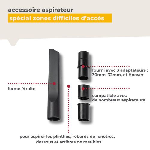 Suceur Aspirateur Plat Pour Plinthes Compatible Avec De Nombreux Aspirateurs