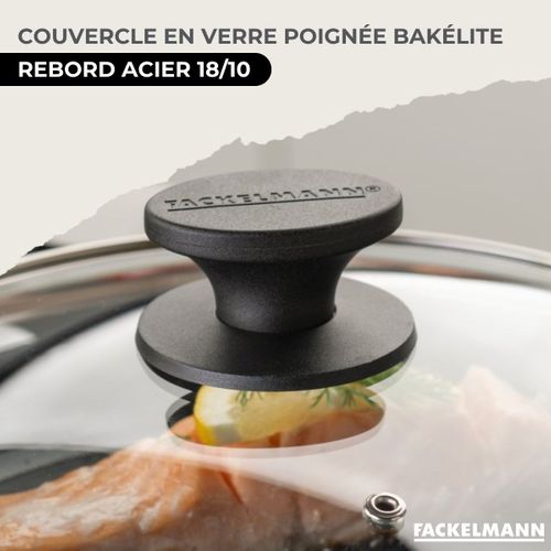 Lot Poêles 20/24/28 Cm Fackelmann Geneva Avec 3 Faitouts 16/20/24 Cm Et 5 Ustensiles