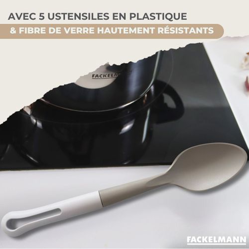 Lot Poêle 24cm Et 3 Casseroles 16/18/20 Cm Sans Pfas Fackelmann Brandao Avec 5 Ustensiles Vario