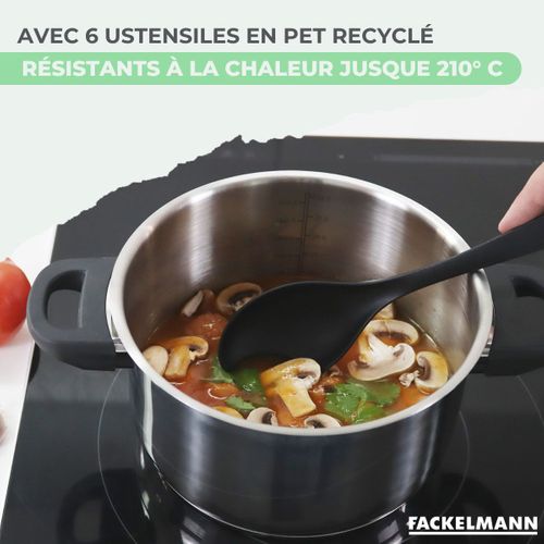 Lot Poêle 28cm Et 3 Casseroles 16/18/20cm Fackelmann Brandao Avec 5 Ustensiles Vario