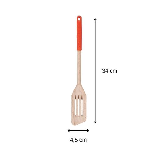 Ensemble De 2 Spatules De Cuisine Ajourée 34 Cm Wood Edition