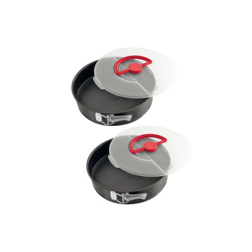 Ensemble De 2 Moules à Manqué à Charnière 26 Cm Avec Couvercle De Transport