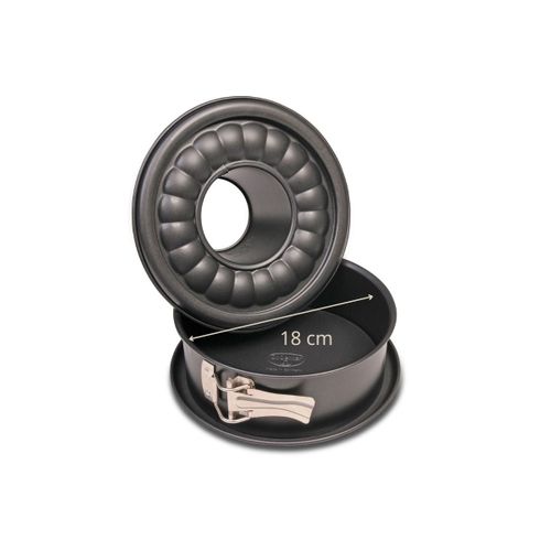 Ensemble De 2 Moules à Manqué Et à Savarin à Charnière Acier 18 Cm Tradition