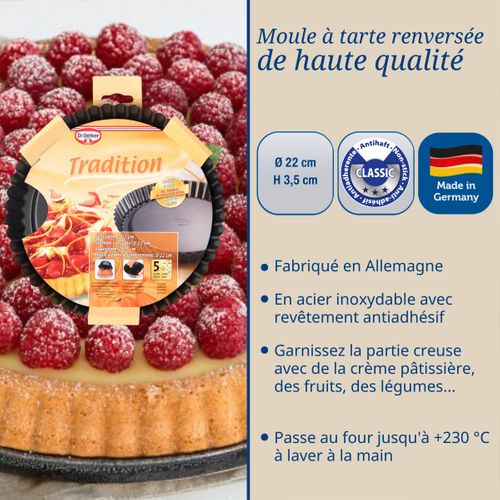 Ensemble De 2 Moules à Tarte Renversée 22 Cm Dr.oetker Tradition